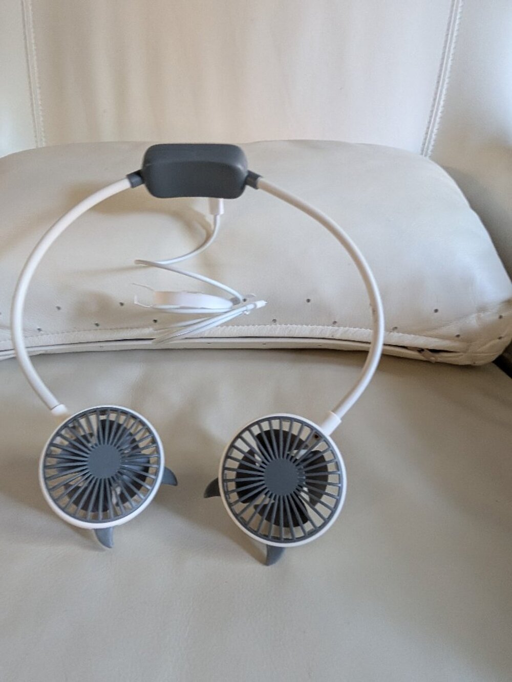 New Portable Neck Fan with Dual Heads